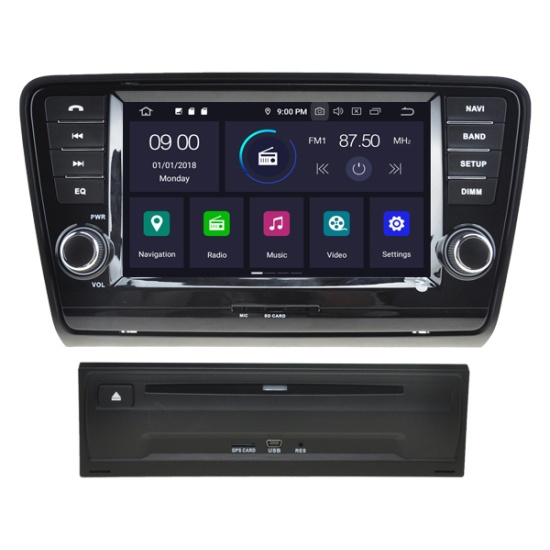 Skoda Octavia (2014-2016) Mudelipõhine Android 10 auto GPS multimeediakeskus | 8" tollise ekraaniga | 4Gb RAM | 64 Gb ROM | DVD mängijaga naviraadio