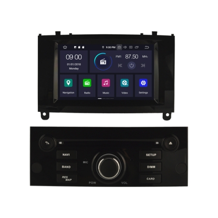 PEUGEOT 407 (Black Glossy Frame) Mudelipõhine Android 10 auto GPS multimeediakeskus | 7" tollise ekraaniga | 4Gb RAM | 64 Gb ROM | DVD mängijaga naviraadio
