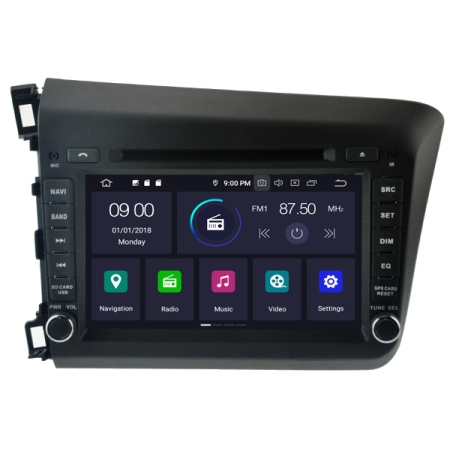 HONDA CIVIC Sedan (2012-2016) Mudelipõhine Android 10 auto GPS multimeediakeskus | 8" tollise ekraaniga | 4Gb RAM | 64 Gb ROM | DVD mängijaga naviraadio