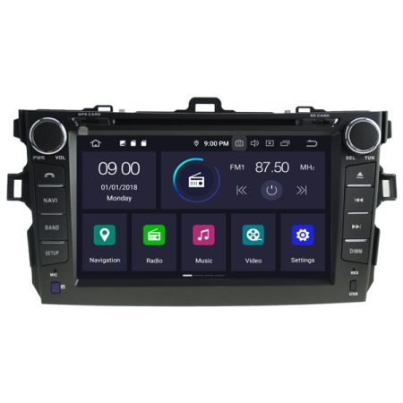 TOYOTA COROLLA (2007-2012) Mudelipõhine Android 10 auto GPS multimeediakeskus | 8" tollise ekraaniga | 4Gb RAM | 64 Gb ROM | DVD mängijaga naviraadio