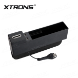 Universal storage space between the seats + 2xUSB charger | Xtrons STBOX-B