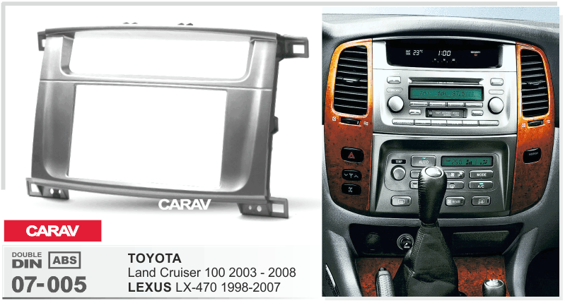 LEXUS LX-470 2002-2007 / TOYOTA Land Cruiser 100 2002-2007 Универсальная переходная рамка CARAV 07-005
