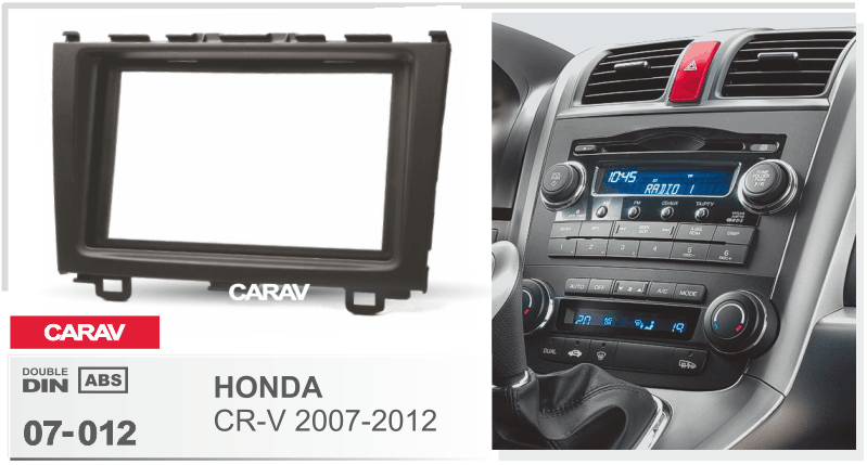 HONDA CR-V 2006-2012  merkkikohtainen soitin asennuskehys  CARAV 07-012