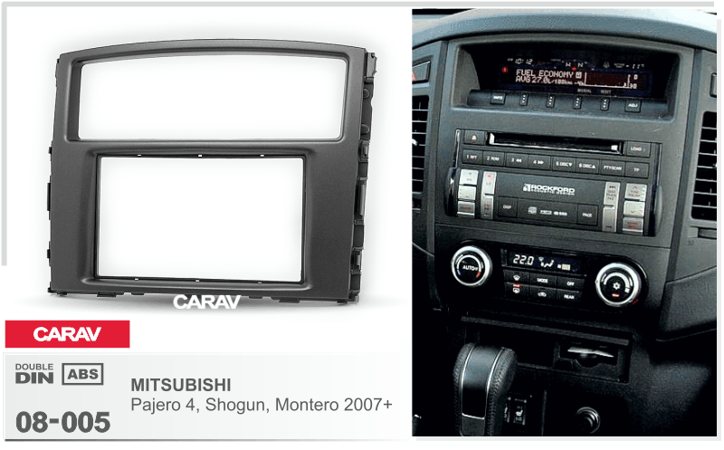MITSUBISHI Pajero, Shogun, Montero 2006+  Car Stereo Facia Panel Fitting Surround  CARAV 08-005