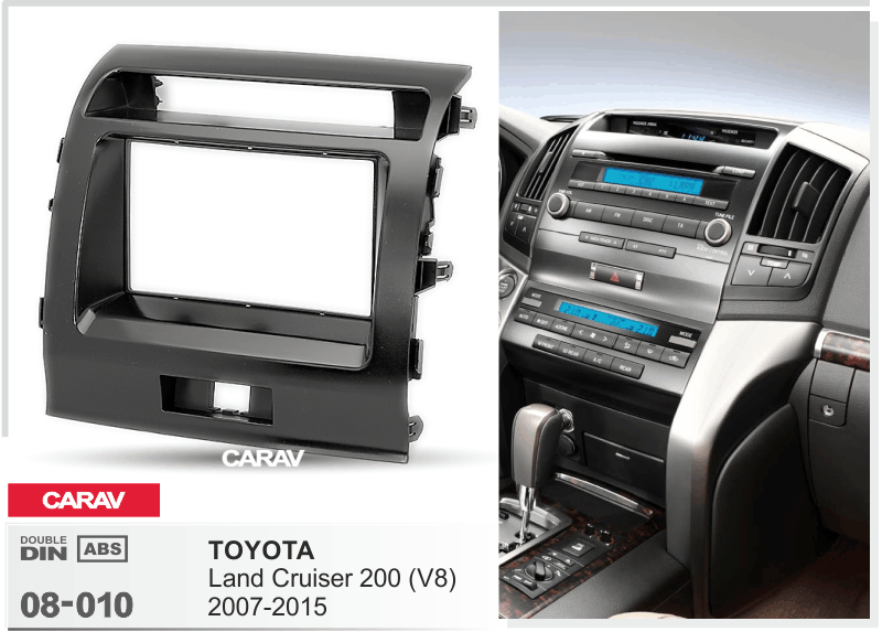 TOYOTA Land Cruiser 200 (V8) 2008-2015  merkkikohtainen soitin asennuskehys  CARAV 08-010