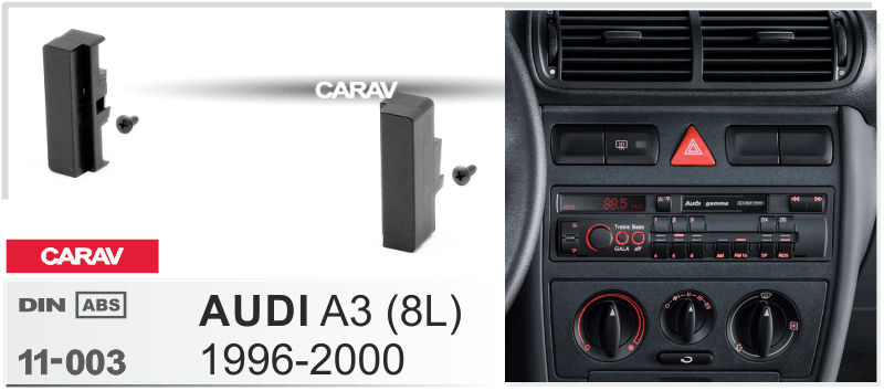 AUDI A3 (8L) 1996-2000 Универсальная переходная рамка CARAV 11-003