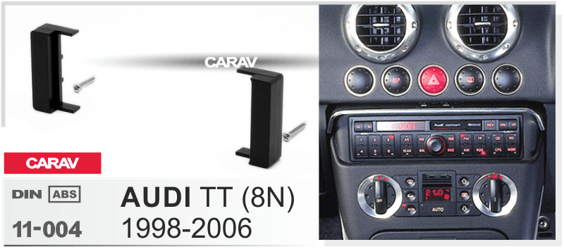 AUDI TT (8N) 1998-2006  Car Stereo Facia Panel Fitting Surround  CARAV 11-004