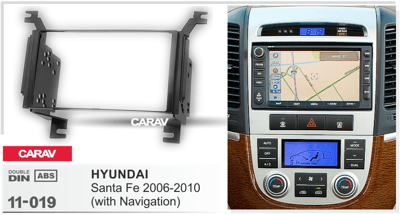 HYUNDAI Santa Fe 2006-2012  Car Stereo Facia Panel Fitting Surround  CARAV 11-019
