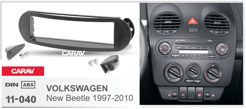 VOLKSWAGEN New Beetle 1997-2010  Car Stereo Facia Panel Fitting Surround  CARAV 11-040
