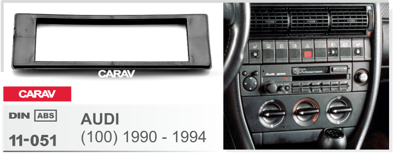 AUDI (100) 1990-1994  Car Stereo Facia Panel Fitting Surround  CARAV 11-051