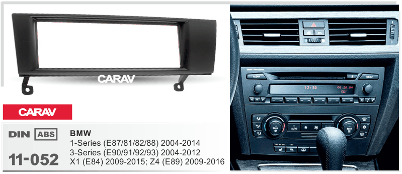 BMW 3-Series (E90/91/E92/E93) 2004-2012  Универсальная переходная рамка  CARAV 11-052