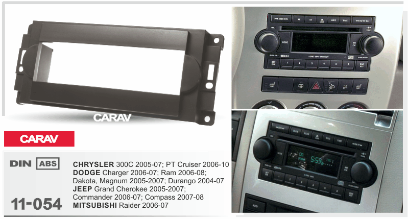 CHRYSLER 300C 2005-07 | Caliber 2007-2008 / JEEP Grand Cherokee 2005-2007 | Commander 2006-2007 | Patriot 2007-2008  Car Stereo Facia Panel Fitting Surround  CARAV 11-054