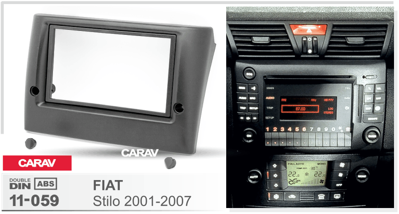 FIAT Stilo 2001-2007  Car Stereo Facia Panel Fitting Surround  CARAV 11-059