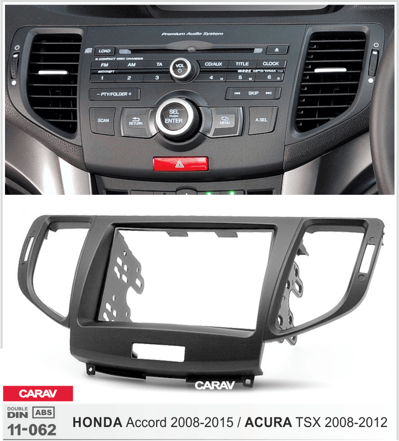 HONDA Accord 2007-2012 / ACURA TSX 2008-2012  Car Stereo Facia Panel Fitting Surround  CARAV 11-062