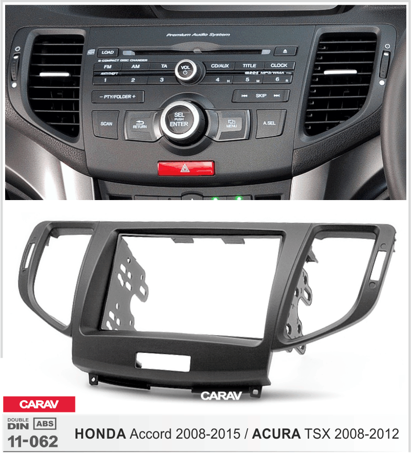 HONDA Accord 2007-2012 / ACURA TSX 2008-2012  maki mudelikohane paigaldusraam  CARAV 11-062