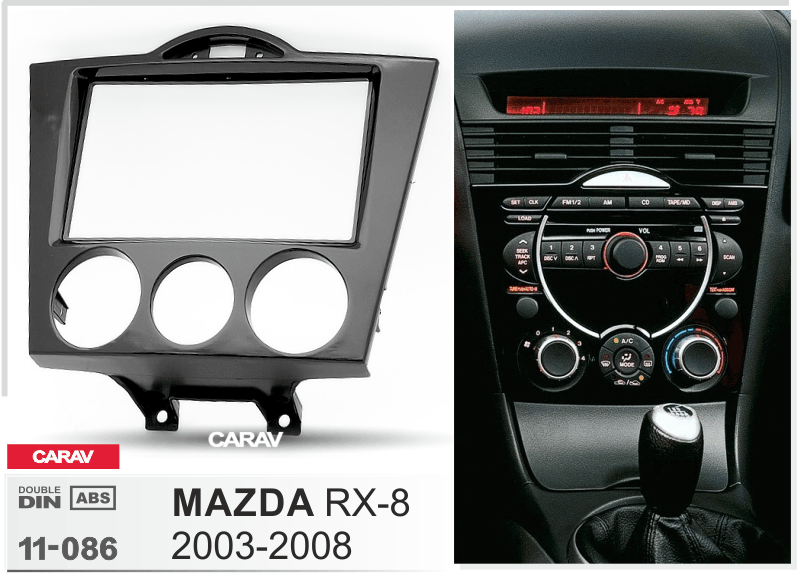 MAZDA RX-8 2003-2008  Car Stereo Facia Panel Fitting Surround  CARAV 11-086