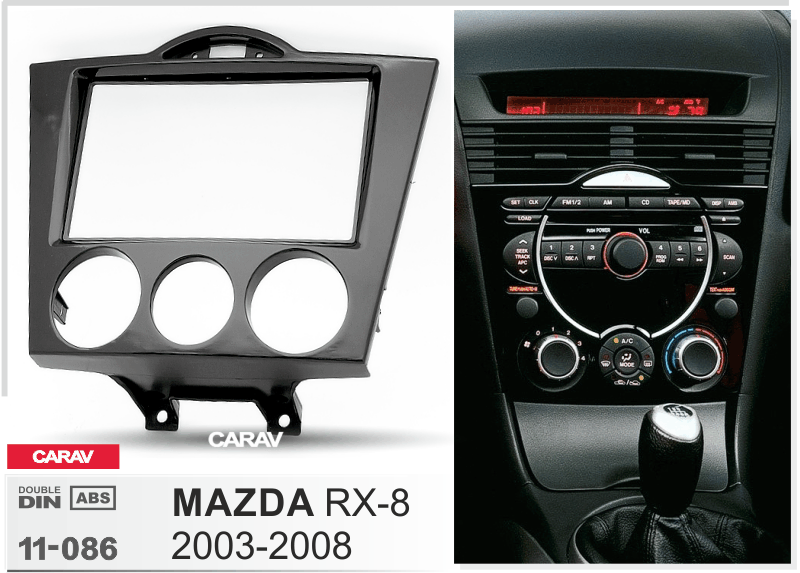 MAZDA RX-8 2003-2008  merkkikohtainen soitin asennuskehys  CARAV 11-086