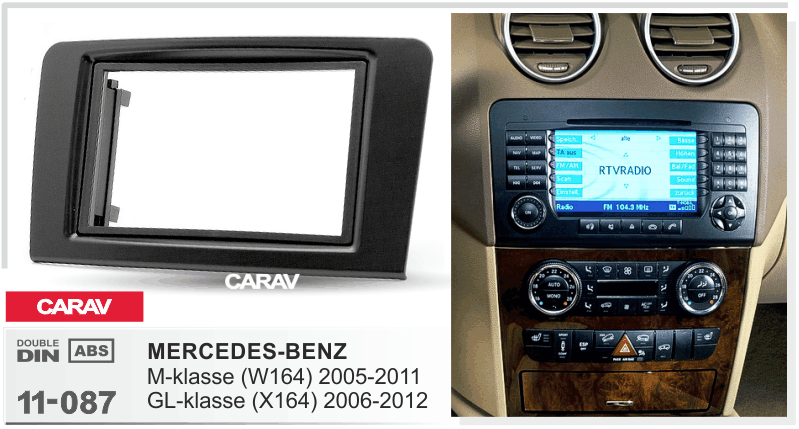 MERCEDES-BENZ M-klasse (W164) 2005-2011 | GL-Klasse (X164) 2006-2012  Универсальная переходная рамка  CARAV 11-087