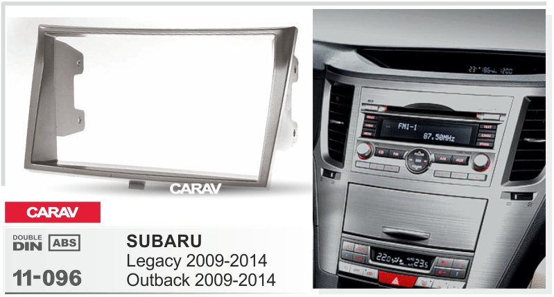 SUBARU Legacy, Outback 2009-2014  merkkikohtainen soitin asennuskehys  CARAV 11-096