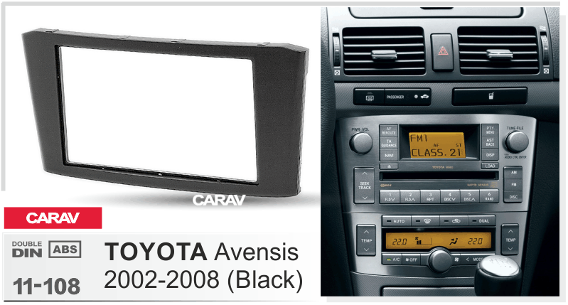 TOYOTA Avensis 2002-2008  Car Stereo Facia Panel Fitting Surround  CARAV 11-108