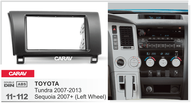 TOYOTA Tundra 2007-2013, Sequoia 2007+  maki mudelikohane paigaldusraam  CARAV 11-112