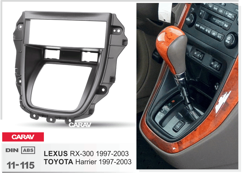 LEXUS RX-300 1997-2003 / TOYOTA Harrier 1997-2003  merkkikohtainen soitin asennuskehys  CARAV 11-115