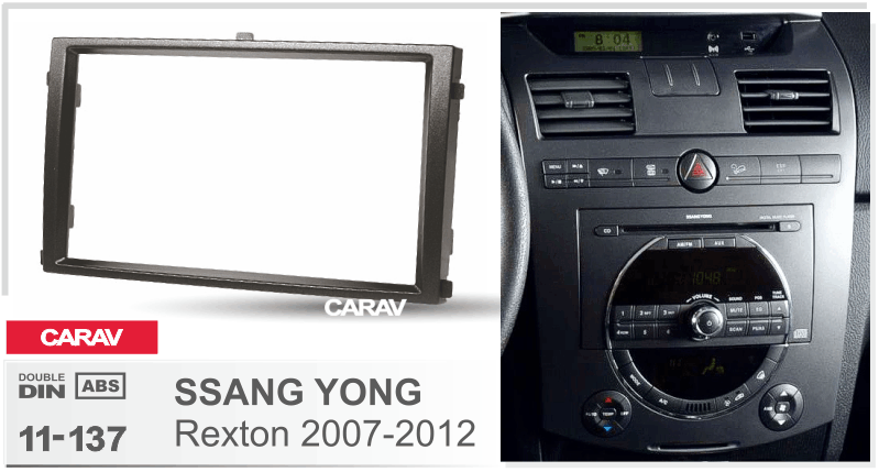 SSANG YONG Rexton 2007-2012  merkkikohtainen soitin asennuskehys  CARAV 11-137