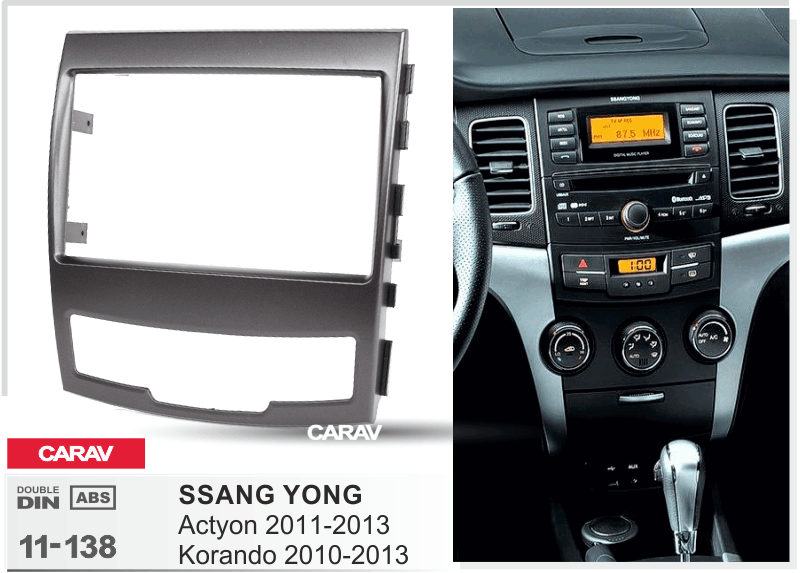 SSANG YONG Actyon 2011-2013 | Korando 2010-2013  merkkikohtainen soitin asennuskehys  CARAV 11-138