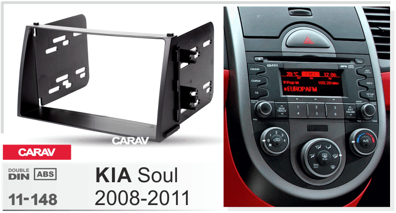 KIA Soul 2008-2011  maki mudelikohane paigaldusraam  CARAV 11-148