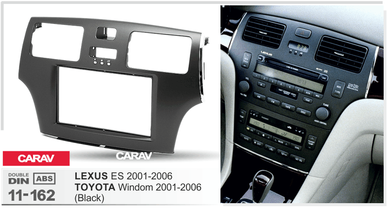 LEXUS ES 2001-2006 / TOYOTA Windom 2001-2006  merkkikohtainen soitin asennuskehys  CARAV 11-162