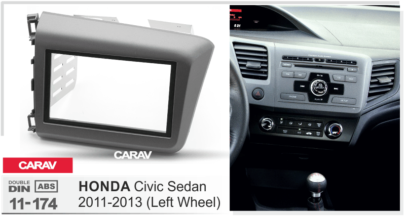 HONDA Civic Sedan 2011-2013 maki mudelikohane paigaldusraam CARAV 11-174