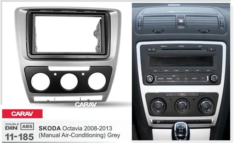 SKODA Octavia (1Z) 2008-2013  Car Stereo Facia Panel Fitting Surround  CARAV 11-185