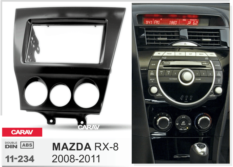 MAZDA RX-8 2008-2011  merkkikohtainen soitin asennuskehys  CARAV 11-234