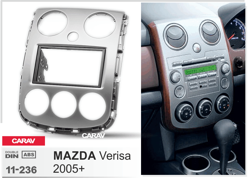 MAZDA Verisa 2005+  merkkikohtainen soitin asennuskehys  CARAV 11-236