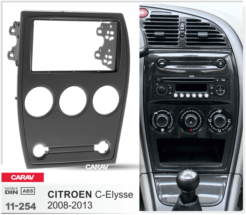 CITROEN C-Elysse 2008-2013  Car Stereo Facia Panel Fitting Surround  CARAV 11-254