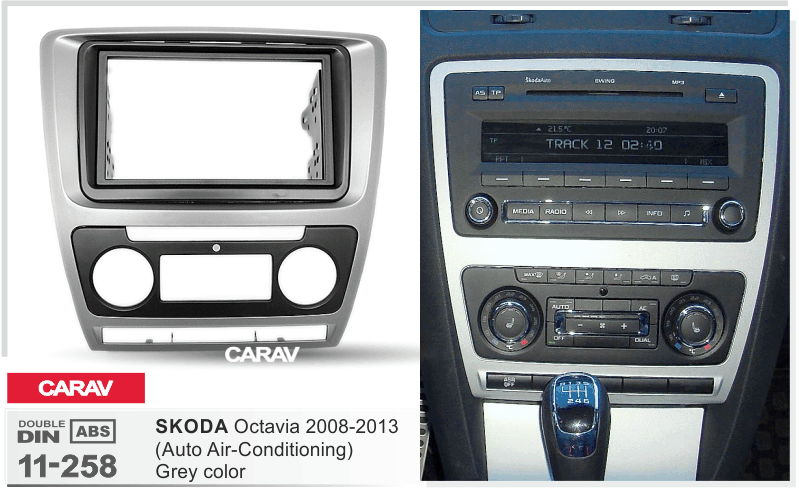 SKODA Octavia (1Z) 2008-2013  Car Stereo Facia Panel Fitting Surround  CARAV 11-258