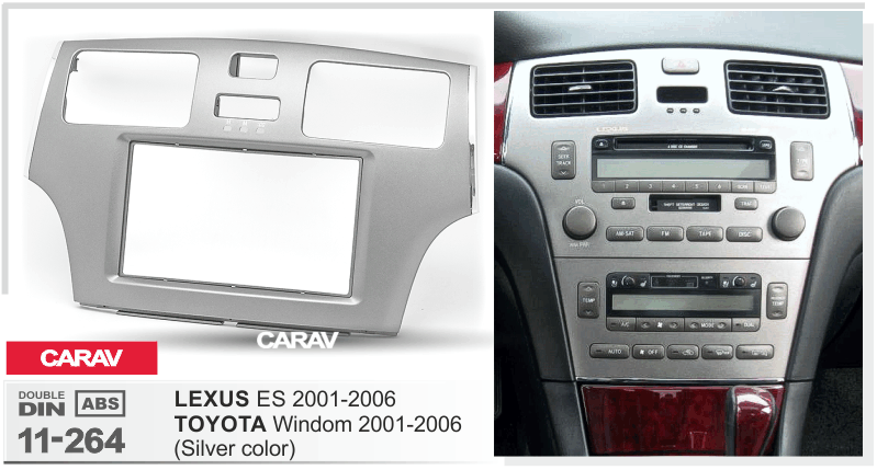 LEXUS ES 2001-2006 / TOYOTA Windom 2001-2006  Car Stereo Facia Panel Fitting Surround  CARAV 11-264