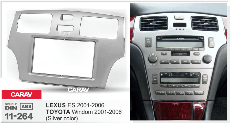 LEXUS ES 2001-2006 / TOYOTA Windom 2001-2006  maki mudelikohane paigaldusraam  CARAV 11-264