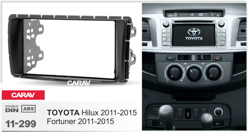 TOYOTA Hilux, Fortuner, SW4 2011-2015  maki mudelikohane paigaldusraam  CARAV 11-299