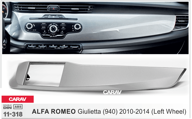 ALFA ROMEO Giulietta (940) 2010-2014  merkkikohtainen soitin asennuskehys  CARAV 11-318