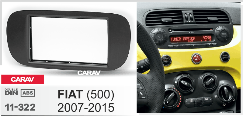 FIAT (500) 2007-2015  Car Stereo Facia Panel Fitting Surround  CARAV 11-322