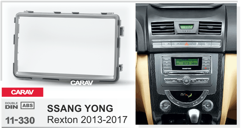 SSANG YONG Rexton 2013-2017  Car Stereo Facia Panel Fitting Surround  CARAV 11-330