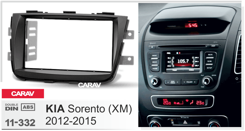 KIA Sorento (XM) 2012-2015  maki mudelikohane paigaldusraam  CARAV 11-332