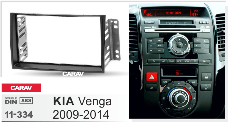 KIA Venga 2009-2014  Car Stereo Facia Panel Fitting Surround  CARAV 11-334