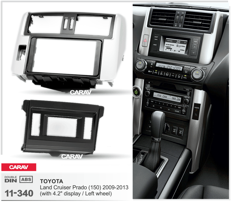 TOYOTA Land Cruiser Prado (150) 2009-2013  Car Stereo Facia Panel Fitting Surround  CARAV 11-340
