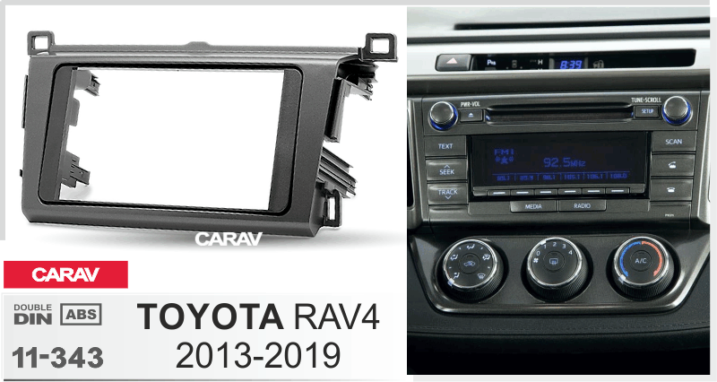 TOYOTA RAV4 2013-2019  Car Stereo Facia Panel Fitting Surround  CARAV 11-343