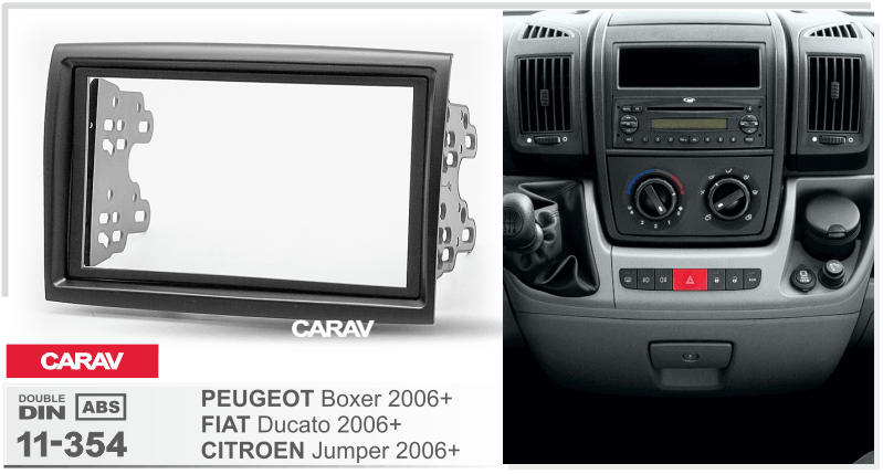 CITROEN Jumper, Relay 2006+ / PEUGEOT Boxer 2006+ / FIAT Ducato 2006+  Car Stereo Facia Panel Fitting Surround  CARAV 11-354
