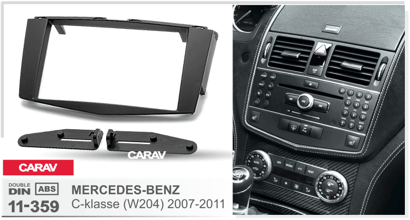 MERCEDES-BENZ C-klasse (W204) 2007-2011  Car Stereo Facia Panel Fitting Surround  CARAV 11-359