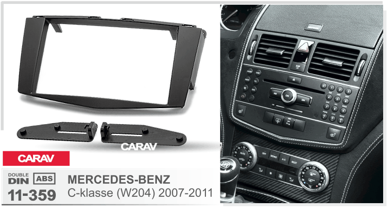 MERCEDES-BENZ C-klasse (W204) 2007-2011  merkkikohtainen soitin asennuskehys  CARAV 11-359