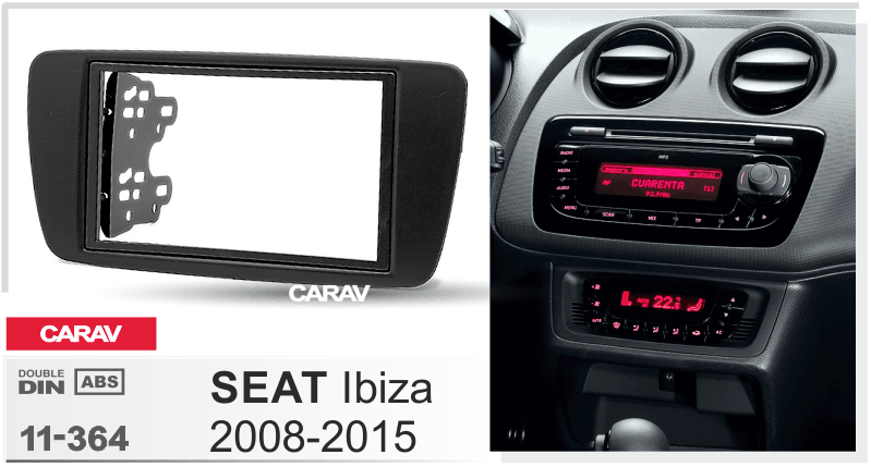 SEAT Ibiza 2008-2015  Car Stereo Facia Panel Fitting Surround  CARAV 11-364